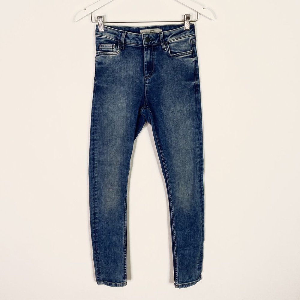 Topshop Jamie High Rise Skinny Acid Wash Jeans